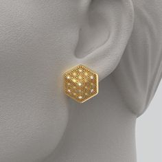 Explore the allure of stunning Italian gold Diamond earrings featuring a captivating geometric pattern. Elevate your style with these statement gold diamond stud earrings, adorned with the exquisite Sashiko Japanese pattern, showcasing a harmonious blend of Italian craftsmanship and Japanese design. Embrace the unique charm of hexagonal earrings, making a bold statement in the world of gold jewelry. Discover the perfect fusion of elegance and modernity with these Italian gold geometric earrings - a testament to style and sophistication. Gemstones: Natural Diamonds G VS 0,14 CTS total weight Customizable Materials: 14k solid yellow gold, white gold, rose gold 18k solid yellow gold, white gold, rose gold ❥ Production time for custom design A new customized solid gold piece will take from 3 t Japanese Gold Jewelry, Italian Style Jewelry, Elegant Gold Hexagon Earrings, Elegant Hexagon Earrings For Gift, Gold Octagon Earrings For Wedding, Modern Gold Hexagon Earrings, Gold Octagon Wedding Earrings, Modern Gold Octagon Earrings, Gold Octagon Earrings For Gift