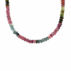 Watermelon tourmaline promotes happiness, love and rejuvenation. It enhances daily energy and inspires adventure. Faceted cut beads measure approximately 4-5 mm. Gold-filled or sterling silver clasp and extender chain. Adjustable length 15-18 inches. Handmade to order in our Half Moon Bay, CA studio. *As seen on Emma Roberts in her recent "Quarantine Style" Instagram post and featured on The Zoe Report. Watermelon Tourmaline Jewelry, Watermelon Tourmaline Necklace, Multi Gemstone Necklace, Sterling Silver Charm Necklace, Beaded Necklace Designs, Daily Energy, Half Moon Bay, Gemstone Beaded Necklace, Tourmaline Jewelry