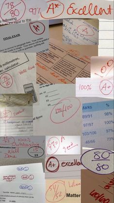 many different types of papers with writing on them