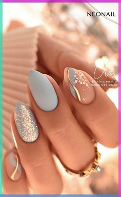 Fancy Nails Designs, Gold Nail, Elegant Nails, Unique Nails, Chic Nails, Fancy Nails, Gorgeous Nails, Nails Design, Nails Art