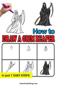 how to draw a grimreaper in just 7 easy steps with pictures and instructions