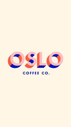 the logo for coffee company oselo is shown in red, blue and orange colors