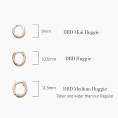 This pavé-set diamond and gold mini huggie earring is a perfect size for those with petite earlobes or for 2nd, 3rd, 4th piercings. This diamond huggie hugs your earlobe just right and is a brilliant addition to your ear stack. Sized for a first, second, or any ear piercing the mini huggie is the earring you've been hunting for. The mini is a staple of the Dana Rebecca office ear stack. The lever back makes for easy and secure closure. This pavé diamond huggie is available in white, yellow, and rose gold. For those needing a larger huggie, try the DRD Single Huggie, or the DRD Medium Single Huggie. 14 Karat Gold 0.045 Diamond Carat Weight 9mm in Length and 1.3mm in Width Diamonds are G/H Color and SI Clarity Hinged with Snap Closure Sold as a Single, shop the pair here. For even more items Dainty Rose Gold Huggie Diamond Earrings, Minimalist Rose Gold Diamond Huggie Earrings, Delicate Rose Gold Tarnish-resistant Huggie Earrings, Rose Gold Nickel-free Huggie Cartilage Earrings, Rose Gold 14k Gold-filled Small Hoop Huggie Earrings, Third Piercing, Staple Earrings, Dana Rebecca Designs, Diamond Huggie Earrings