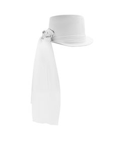 PRICES MAY VARY. SIZE: Up to 59 cm or 7-3/8. Add adhesive foam strips for smaller heads. Adult Size White Top Hat with attached Side Veil. Each Bride to Be top hat features a white tulle veil that hangs about 16 inches down and a white rose with silver glitter at the brim. The tulle fabric is wrapped around the base of the hat to complete the look. Lightweight and Comfortable to wear! Perfect for Halloween ghostly bride, Southern Belle, Steampunk, Haunted Victorian lady, horse race derby, Cospla White Party Hat Bands, Adjustable Costume Hats For Kentucky Derby Themed Events, White Brimmed Felt Hat For Party, White Fitted Hat Bands For Party, Elegant Adjustable Hat For Halloween, White Wide Brim Felt Hat For Party, White Mini Hats For Halloween Party, White Adjustable Costume Accessories For Party, Wedding Top Hat For Halloween