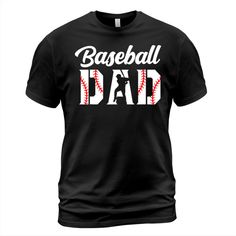 a baseball dad t - shirt with the words baseball dad on it