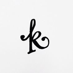 the letter k is drawn in black ink