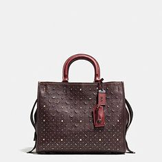 Coach Rogue Top Handle, Luxury Coach Bags With Turn-lock Closure, Coach Pebbled Leather Satchel With Gold-tone Hardware, Brown Pebbled Leather Bag With Gold-tone Hardware, Coach Handbags, Satchel Purse