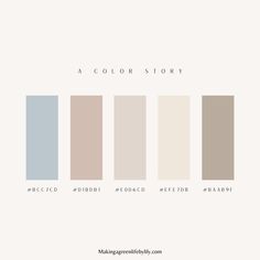 a color story with different shades of beige, white and grey on the same page