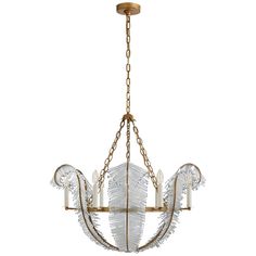 a chandelier with three lights hanging from it's center and two arms