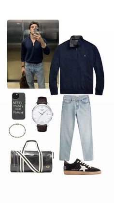 Finance Bro Aesthetic Outfit Men, University Outfit Men, Starboy Fits, Sartorial Men, Large Men Fashion, Men Outfits Dressy, Clothes Brands, Guys Fashion Casual, Mens Work Outfits