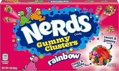 nerds gummy clusters rainbow candy