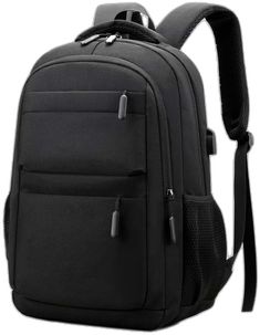 Black School Laptop Backpack, Black School Backpack Laptop Bag, Black Backpack Laptop Bag For School, Casual Black Laptop Bag For Back To School, Black Large Capacity Laptop Bag For Back To School, Black Laptop Bag For School, Black Anti-theft Laptop Backpack, Black Softback Laptop Bag, Black Anti-theft Laptop Bag For Daily Use