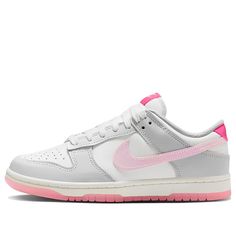 The Nike Dunk Low '520 Pack Pink' is a classic and timeless sneaker for women. With a romantic '520' logo and a striking pink hue, this sneaker is perfect for any occasion. The white and grey accents create a dynamic look, while the cushioned collar ensures a comfortable fit. The design is inspired by the everlasting love of couples and is perfect for expressing your style. Whether you are running, walking, or just hanging out, the Nike Dunk Low '520 Pack Pink' is the perfect choice for any acti Shoes Wishlist, Sneakers Collection, Dior Sandals