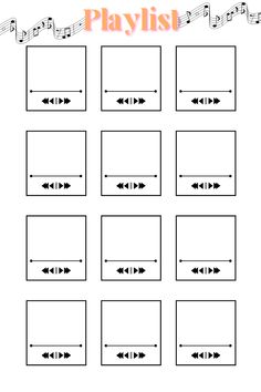 music worksheet for kids to practice the playlist