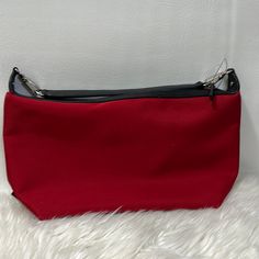 Cute Red Purse With Black Trim Inside Has One Zip Pocket And 2 Slip Pockets Measurements Are In Pictures Nwt Casual Red Evening Bag, Casual Red Hobo Bag Pouch Style, Red Rectangular Hobo Bag For Evening, Rectangular Red Hobo Bag For Evening, Red Pouch Bag For Everyday Use, Red Clutch Bag For Everyday Use, Red Pouch Hobo Bag For Everyday, Red Pouch Shoulder Bag For Travel, Red Evening Bags With Zipper Closure