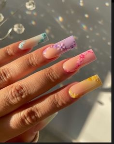 @zacrylics on ig Spring Acrylic Nails, Nails Blue, Spring Equinox, Nails Spring