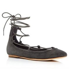 Joie Jenessa Suede Lace-Up Ballerina Flat, Scarlet Joie Kid Suede Ballerina Flat. 0.3" Flat Heel. Round Toe. Lace-Up Front Ties Around Ankle. Leather Outsole. "Jenessa" Is Imported. Size:6 Color:Graphite About Joie: Since Its Inception In 2001, Joie Has Successfully Filled A Void In The Contemporary Market. Unlike Other Brands, Which Are Classification Driven And Offer Single Items Such As Denim Or Graphic Tees, Joie Provides The Modern, Fashion Savvy Customer With A Global Wardrobe. Though The Elegant Leather Lace-up Ballet Flats, Elegant Lace-up Leather Ballet Flats, Ankle Strap Ballet Flats For Spring, Fitted Ballet Flats With Ankle Strap For Spring, Chic Lace-up Ballet Flats For Spring, Chic Spring Lace-up Ballet Flats, Suede Lace-up Flats For Spring, Spring Evening Lace-up Flats, Chic Evening Lace-up Flats