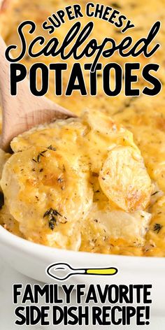 a close up of a casserole dish with potatoes