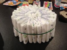 several diapers stacked on top of each other