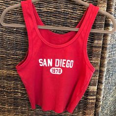 Full Tint San Diego Top From Tilly’s. Gently Used. San Diego, Womens Tops, Crop Tops, Red, Christmas, Women Shopping, Color