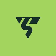 the letter y is made up of two black letters on a green background with an arrow