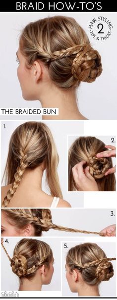 The Braided Bun. Have to try this New Braided Hairstyles, Fishtail Braid, Braids Hair, Bun Hair, Braided Bun, Skirt Maxi, Braided Hairstyles Tutorials, Great Hair, Hair Dos