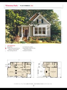 the floor plan for a small house with two rooms and an attached porch is shown