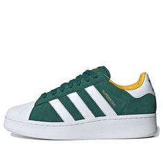 adidas originals Superstar XLG 'White Green' ID4658 Adidas Superstar Green, Green And White Outfit, Adidas Originals Superstar, White Outfit, White Outfits, New Wardrobe, Green And White, White Green, Tennis Shoes