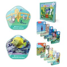 the children's book set includes five books, two cds and one dvd case