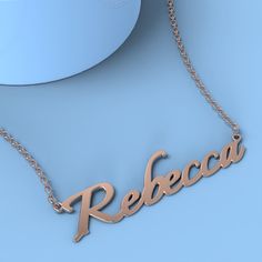 Rebecca name necklace Rose Gold Custom Necklace, Personalized Gifts For Her/Him Add something extra special to your jewelry box with Name Necklace Official engravable necklaces.
									The Rebecca's name necklace with little heart unique gifts Rose Gold is best gifts for Rebecca. Name Necklace Official provides affordable engravable jewelry that won't 
									break the bank. In addition, these pieces make for very thoughtful and appreciated gifts for friends and family. 
									And whether Rebecca Name, Engravable Jewelry, Name Necklace Silver, Name Necklace Gold, Necklace Rose, Personalized Gifts For Her, Engraved Jewelry, Gifts Birthday, Engraved Necklace