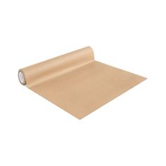 a roll of brown paper on a white background