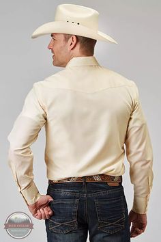 Roper 01-001-0145-0369 WH Cream Tonal Stripe Long Sleeve Western Snap Shirt Elevate your western style with the Cream Tonal Stripe Long Sleeve Western Snap Shirt by Roper. Featuring 2 pockets and curved front and back yokes, this shirt is both functional and fashionable. Made with a poly/cotton fabric, it boasts unique stripe designs with abstract or western motifs. Complete your look with the 3 snap shaped barrel cuffs. Long Sleeve Western Style Shirt 2 1 Pt Pockets And Flaps Curved 1 Pt Front Western Motifs, Western Style Shirt, Stripe Long Sleeve, The Cream, Style Shirt, Western Style, Striped Long Sleeve, Stripes Design, The 3