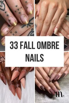 Our 23 Favorite Fall Ombre Nails To Rock This Season Halloween Ombre Nails Acrylic, Halloween Nails Dip Powder Ombre, Fall Ombré Dip Nails, Ombre Fall Nails 2024, Fall Ombré Nails 2024, Hombre Fall Nails, Ombre Stiletto Nails Long, Fall Nails Ombre Color Trends, Ombre Dip Nails Fall