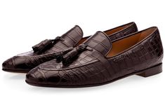 CROCODILE LOAFERS WITH TASSELS