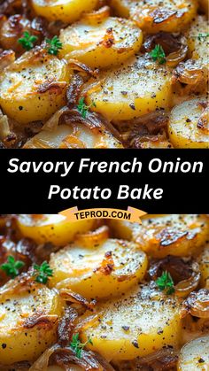 savory french onion potato bake with parsley