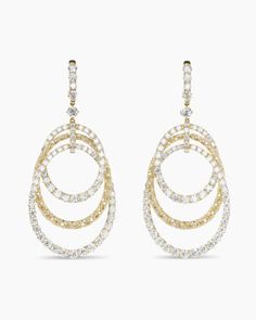 Floating Diamonds Drop Earrings in Yellow Gold Diamond Drops, Diamond Drop Earrings, David Yurman, Women's Earrings, Floating, Diamonds, Yellow Gold, Drop Earrings, Yellow