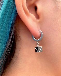 Stainless steel Hypoallergenic 2 earrings (1 pair) 🎲 🖤🎲🖤🎲🖤 2 Earrings, Streetwear Men Outfits, Jewelry Inspo, Alternative Fashion, Rolls, Drop Earrings, Stainless Steel, My Style, Quick Saves