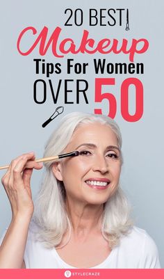 Makeup For 50 Year Old, Makeup For Over 60, Makeup Over 50, Makeup Tips For Older Women, Makeup For Older Women, Simple Makeup Tips, Eyebrow Makeup Tips, Best Makeup Tips, Face Makeup Tips