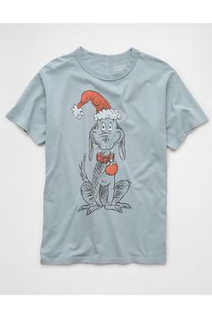 Made from cotton for a soft touch/Crew neck/Short sleeves/Holiday graphic Relaxed Fit Short Sleeve T-shirt For Holiday, Holiday Graphic Print Crew Neck T-shirt, Holiday Cotton T-shirt Pre-shrunk, Casual Cotton T-shirt For Holiday, Holiday Graphic Tee With Funny Print, Grinch Graphic, Graphic Tops, Cool Stuff, The Cool