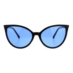 Women's oversize cat eye gothic retro fashion plastic pop color sunglasses. (ss7403col) Size: one size.  Color: Blue.  Gender: female.  Age Group: adult. Retro Blue Cat Eye Sunglasses, Plastic Cat Eye Sunglasses With Mirrored Lenses, Trendy Blue Cat Eye Sunglasses, Blue Cat Eye Sunglasses With Gradient Lenses, Blue Cat Eye Sunglasses With Uv Protection, Color Sunglasses, Plastic Pop, Pop Color, Plastic Sunglasses