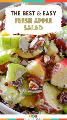 the best and easy fresh apple salad