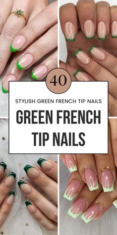 These 40 top green french tip nails offer the perfect balance of elegance and creativity. From light mint to dark hunter green, each look is designed to complement various nail shapes, including short or almond acrylics. Ideal for lovers of heart nails and colorful designs. Save these to your Emerald Nails board and check out the article for even more inspiration!