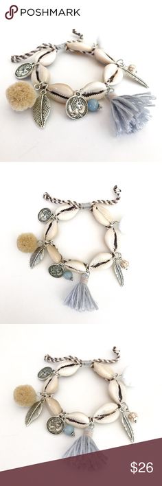 Alice's Chic Boutique beach bracelet Beachy seashell bracelet from Alice's Chic Boutique Alice's Chic Boutique Jewelry Bracelets Jj Bracelet, Bracelet Bar, Leather Anklets, Seashell Bracelet, Beach Bracelet, Hanging Beads, Cowrie Shells, Beach Bracelets, Ankle Chain