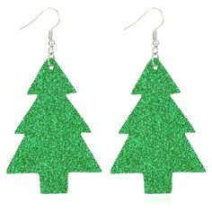 Glitter Christmas Tree Earrings For Sale! These Tree Earrings Are So Cute! They Are Green And Have A Glitter All Over Them. They Stand To About 3 Inches Tall, And Are Made Out Of A Fabric Like Felt Material. Such Cute Earrings For The Season! Christmas Tree Glitter, Tree Faux, Glitter Christmas Tree, Neutral Earrings, Tree Earrings, Christmas Tree Earrings, Titanium Earrings, Glitter Earrings, Heart Shaped Earrings