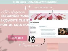 a computer screen with the text, plan your instagram with intention