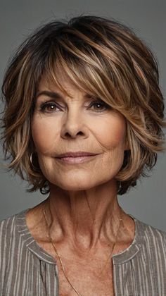 Hairstyles for Women Over 50 Haircuts For Over 60 Older Women Medium Length, Short To Medium Hair Styles, Brown Hair Over 50, Grey Hair Hairstyles, Brown Hair With Highlights And Lowlights, Haircut Gray Hair, Hello Hair, Flattering Hairstyles, Haircuts For Medium Length Hair