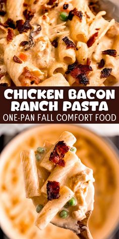 chicken bacon ranch pasta with one pan fall comfort food