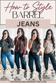 Master the art of styling barrel jeans with this ultimate guide to women's fashion. These women's jeans are a timeless choice for creating trendy and comfortable women's style outfits. Find easy ways to elevate your look with this must-read fashion post. Barrel Jeans, Jeans Outfit Women, Trendy Denim, Womens Fashion Inspiration, Style Outfits