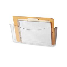 a clear file holder holds two folders