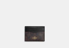 Card Holder Coach, Elegant Coach Leather Card Holder, Coach Card Case, Designer Brown Card Holder, Coach Slim Card Case, Coach Black Leather Card Holder, Coach Card Holder, Luxury Designer Brown Card Holder, Sling Bag Mini